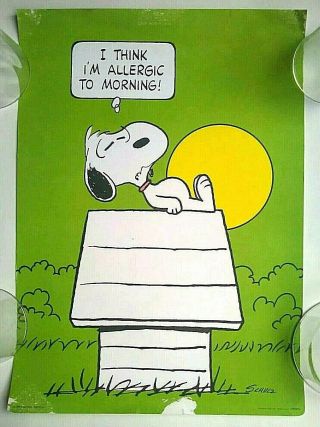 1 Poster Vintage 1958 Snoopy Peanuts Schulz Hallmark I 