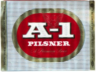 A - 1 Pilsner Foil 32oz Beer Label Arizona Brewing Company Phoenix Az Eagle