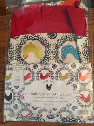 Quality Full Length Kids Egg Apron With Custom Chicken Print Nip