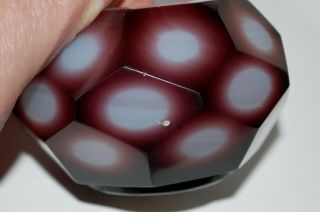 Chinese Peking Glass Amethyst and White Cut Overlay Small Bowl. 8