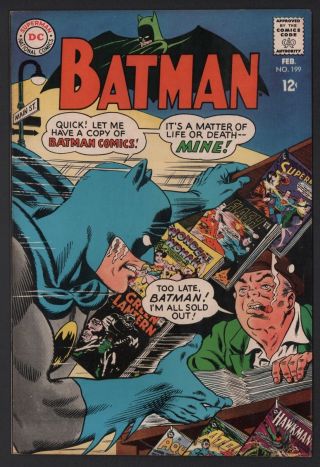 Batman 199 F/vf 7.  0 Off White To White Pages