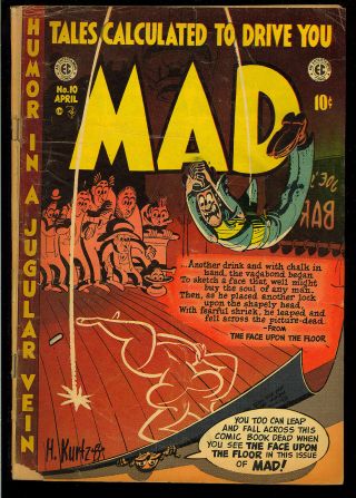 Mad 10 Owner Golden Age Ec Comic 1954 Gd - Vg