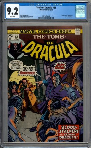 Tomb Of Dracula 25 Cgc Graded 9.  2 Nm - 1st Appearance Hannibal King Marvel Comics
