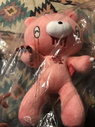 Chax Gloomy Bear Strange Smile Pink Plush 18 Inch Plush Toreba Japan