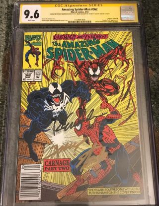 Spiderman 362 Cgc 9.  6 Signature Series Triple Autograph Stan Lee