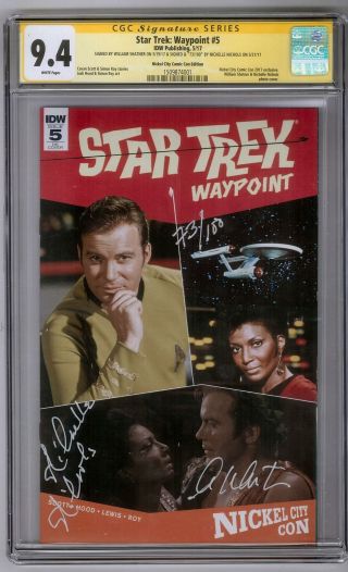 Star Trek: Waypoint 5 Cgc 9.  4 William Shatner Nichelle Nichols Signature Series