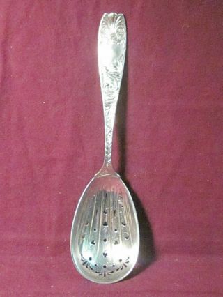 Silverplate Gorham 1887 Royal Pierced Serving Spoon 9 1/4 " No Monogram