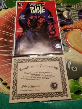 Batman: Vengeance Of Bane Special 1 (jan 1993,  Dc) Signed By Artist With Letter