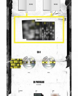 STRAY KIDS [I AM WHO] 2nd Mini Album WHO Ver CD,  PhotoBook,  3Card,  Poster (On),  GIFT 6