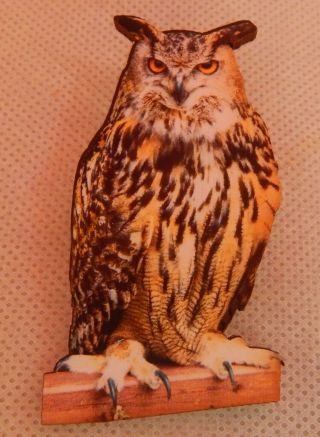 Pin Owl Brooch Wood Handmade Fashion Lapel Accessories Bird Owls Animal