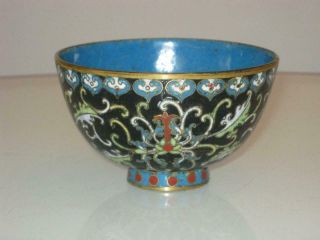 Stunning Antique 19th Century Chinese Cloisonne Tea Bowl