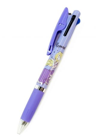 Disney Rapunzel Uni JETSTREAM 3 Colors 0.  5mm Gel Pen,  3 Refills (Purple Barrel) 2