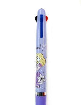 Disney Rapunzel Uni JETSTREAM 3 Colors 0.  5mm Gel Pen,  3 Refills (Purple Barrel) 6
