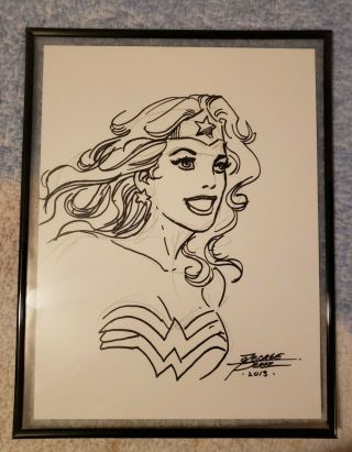 George Perez Wonder Woman Art Sketch Commission 9x12