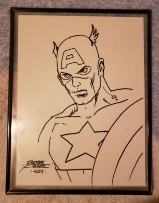 George Perez Captain America Art Sketch Commission 9x12