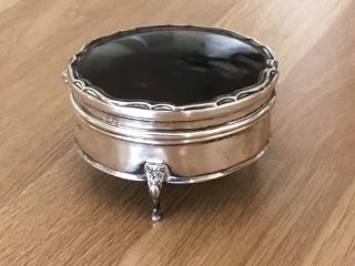 An Antique Silver And Faux Tortoiseshell Box Or Jewellery Casket,  1915 - A/f