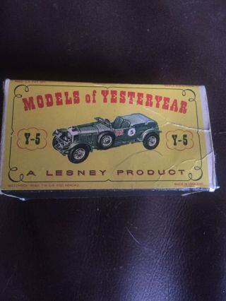 Matchbox " Models Of Yesteryear " No.  5 1929 4 1/2 Litre Bentley By Lesney