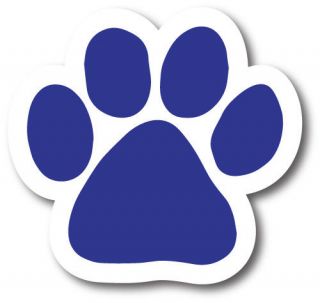 Blue Paw Print Magnet 5 Inch Blue Blank Paw Decal Great For Car Truck Or Fridge
