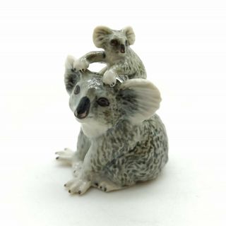 Koala Ceramic Figurine Animal Mana With Baby On Head Statue - Cwb001