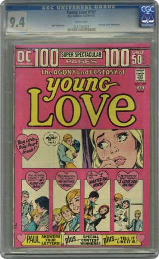 Young Love (dc) 107 1974 Cgc 9.  4 0121493024