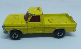 Vintage 1973 Matchbox Lesney Yellow Wild Life Pickup Truck No 57 2