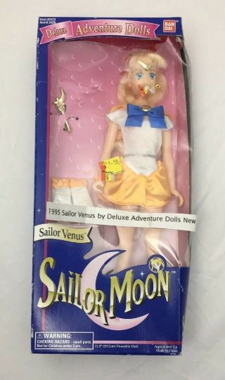 Sailor Moon Deluxe Adventure Dolls Sailor Venus Mina 11.  5 " Doll Bandai 1995