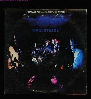 Vinyl Lp Crosby Stills Nash And Young - 4 Way Street 2lp W/ Insert Rare Pr Vg,