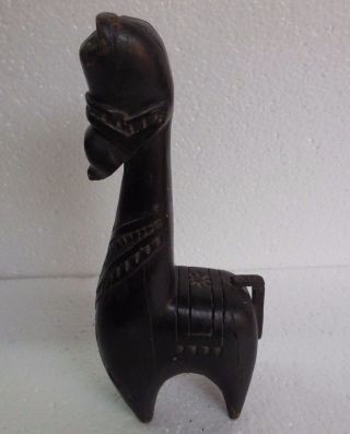 Vintage Old Collectible Folk Art Wooden Hand Carved Horse Statue Figure,