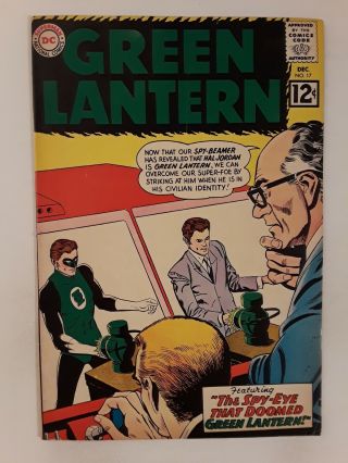 Green Lantern 17 (fn - 5.  5) 1962 " The Spy - Eye That Doomed Green Lantern " Silver