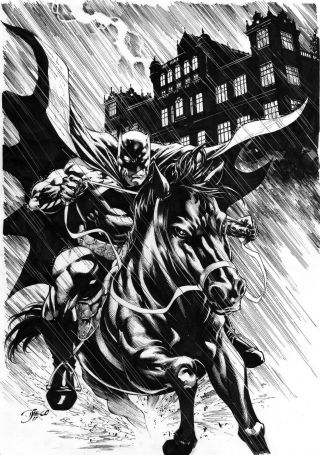 Batman (11 " X17 ") By Diego Bernard - Ed Benes Studio