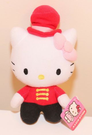 ❤️8” Hello Kitty Fiesta Circus Ring Master Mini Cat Plush With Tag Red Top Hat❤️
