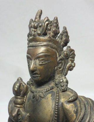 A159: Chinese or Tibetan Buddhist statue of copper ware with appropriate work. 2