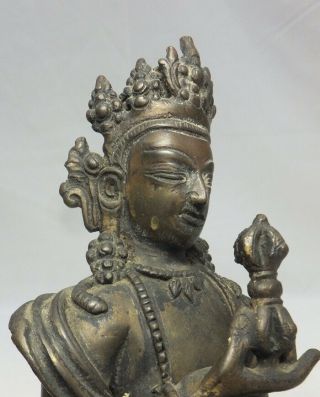 A159: Chinese or Tibetan Buddhist statue of copper ware with appropriate work. 3