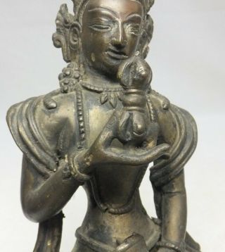 A159: Chinese or Tibetan Buddhist statue of copper ware with appropriate work. 4