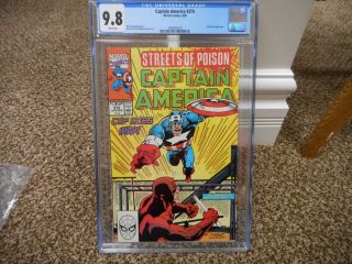 Captain America 375 Cgc 9.  8 Vs Daredevil Cover White Pages Marvel 1990 Wild