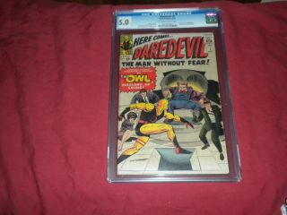 Daredevil 3 Marvel 1964 Silver Age Cgc 5.  0 Comic Keys Up