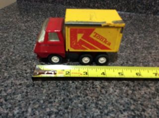 Tonka Vintage Small Dump Truck Red Yellow Back