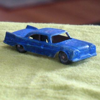 Vintage 1950s Tootsietoy Blue Plymouth 2 Door Coupe Toy Car Complete