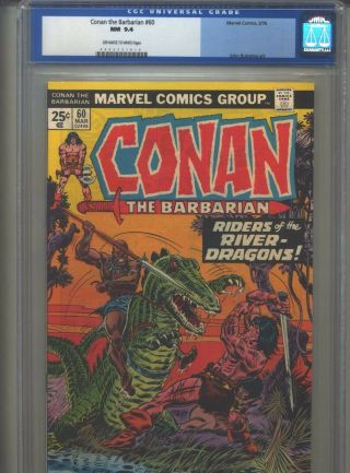 Conan The Barbarian 60 Cgc 9.  4 (1976) Marvel Comics