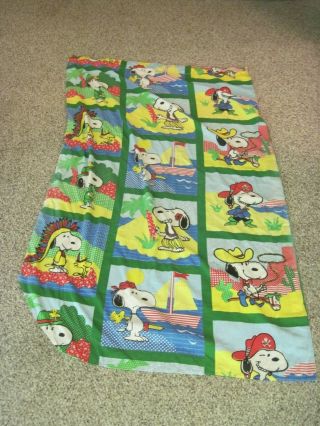 Snoopy / Peanuts Drapes Curtains 1 Panel 60 " Long 36 " Wide