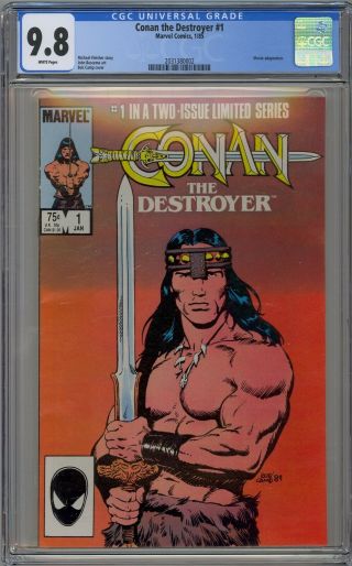 Conan The Destroyer 1 Cgc 9.  8 Nm/mt Wp Marvel Comics 1985 Schwarzenegger Rare
