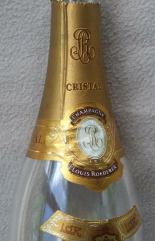 Empty 1990 Louis Roederer CRISTAL Champagne Bottle & Box 5
