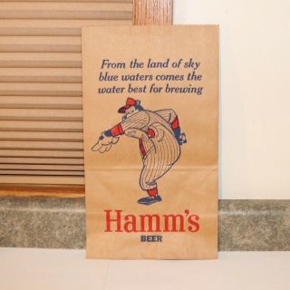 Hamm’s Beer Paper Bag - Baseball