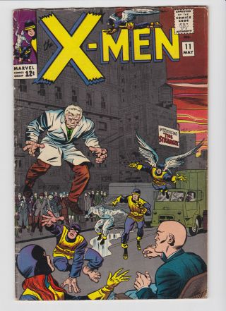 X - Men 11 1965 Marvel Jack Kirby 1st Stranger Stan Lee Uncanny Vg 4.  0