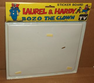 1983 LAUREL & HARDY / BOZO THE CLOWN Sticker Board 2
