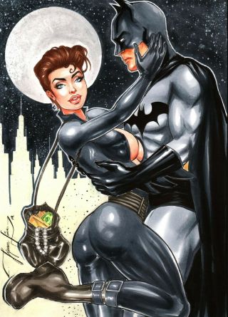 Catwoman,  Batman (09 " X12 ") By Jeferson Lima - Ed Benes Studio