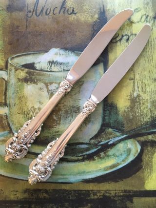 Any Style Dinner 10 " Wallace Grande Baroque Sterling Silver Knife Knives Grand
