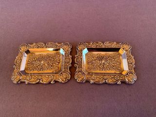 Pair Marked Spanish Sterling Silver 925 Small Trays,  Dish