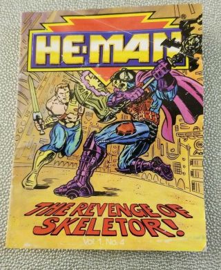 Vintage Rare He - Man The Revenge Of Skeletor Mini Comic Book