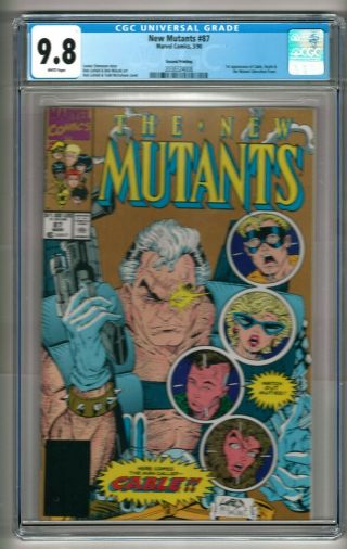 Mutants 87 (1990) Cgc 9.  8 White Pages 2nd Print Liefeld 1st " Cable "
